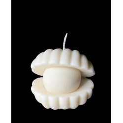 Nacre et Coquillages – Bougie coquillage avec perle - Ellyara